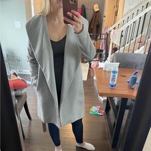 Ann Taylor Light Gray Wool Wrap Coat